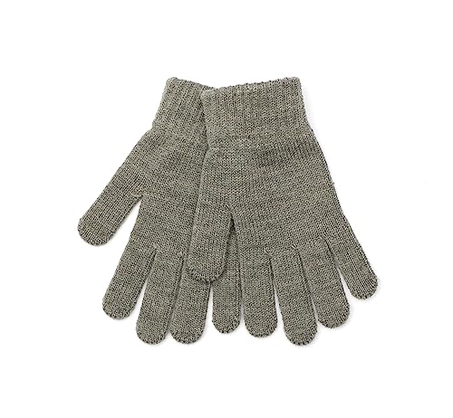 Image of Tommy Hilfiger Boy's Fisherman Rib Cuff Hat and Gloves Set, Medium Grey Heather, 8-16