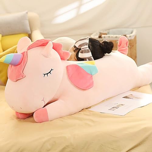 Miniatura 13 de Animal de peluche de unicornio, peluche suave de unicornio para abrazar, juguete de regalo para niños (blanco, 15.7 pulgadas)