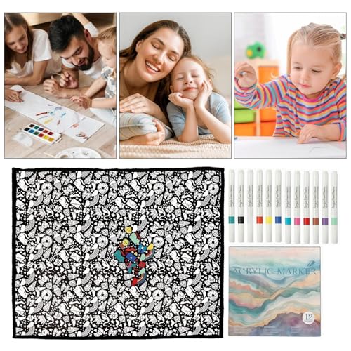 Couverture à colorier lavable pour animer vos fêtes d'anniversaire et classes - 4