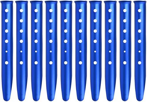 Aluminum U-Shaped Tent Stakes 10-Pack (Orange)