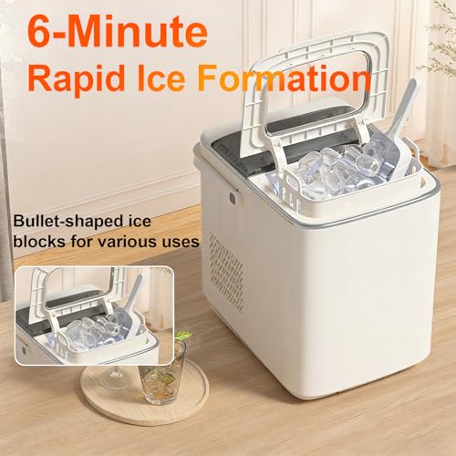 Fabricadora de hielo portátil BNZCZY 9 cubos miniatura 6