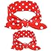 Comfysail Mother and Baby Girls Headband Hairband Bow Knot Elastic Headdress Set