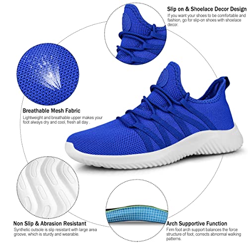 Image of Feethit Womens Slip On Running Shoes Breathable Walking Shoes Lightweight Gym Workout Shoes Non Slip Fashion Sneakers