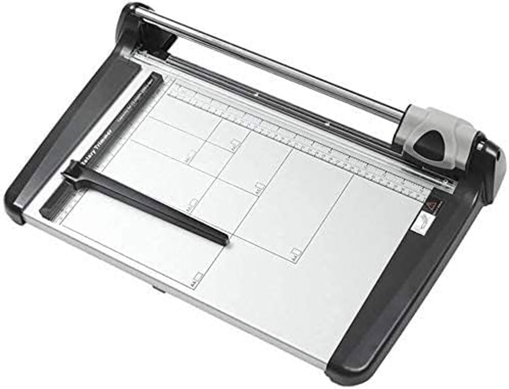 Schwerlast-Papierschneider, A2/A3/A4, manueller Hebelschneider mit Sicherheitsschutz und rostfreier Metallplatte für Fotos und Filme