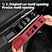 Temmis 4PCS Car Door Window Switch Panel Cover for Toyota Highlander 2020-2026, Auto Interior Decor Accessories Armrest Trim Silicone Style Kit-Red