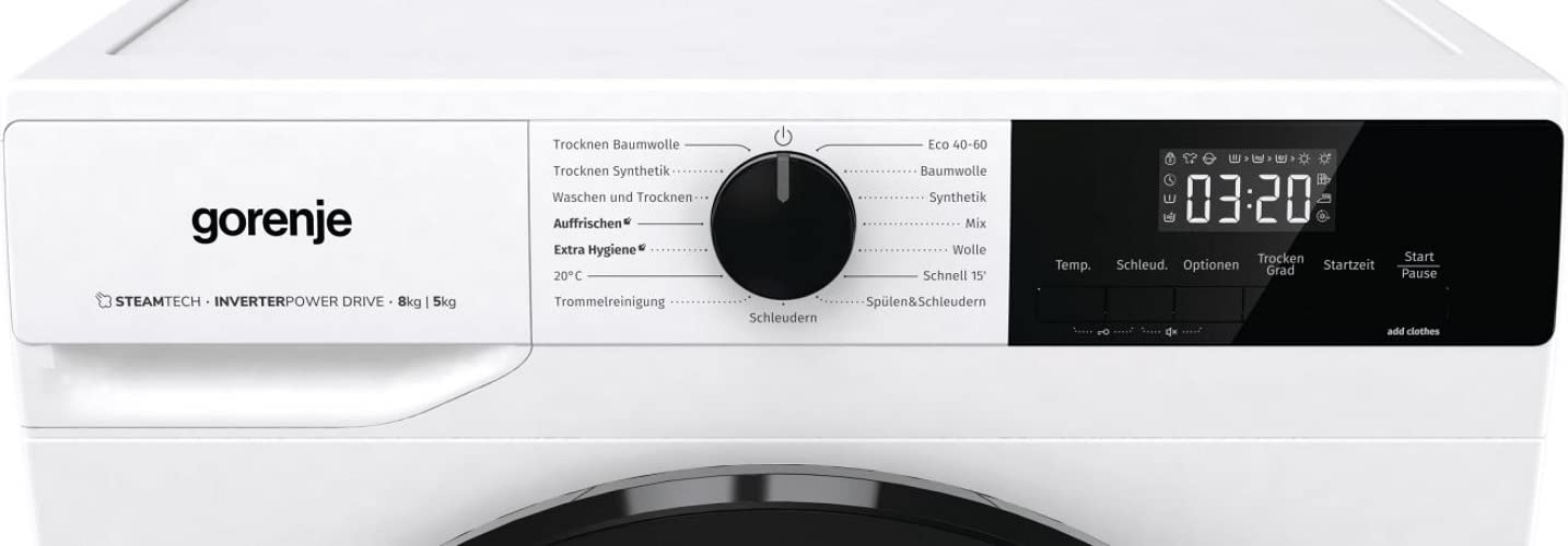 Gorenje WD2A854ADPS/DE Waschtrockner Weiß/Schwarz