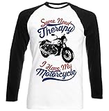  Teesandengines Men\'s Moto Guzzi v7 Racer Motorcycle Therapy Black Long Sleeved T-Shirt Size XXXLarge