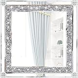 ZOLAPI Crystal Rhinestone Diamond Wall Mirror.Brilliant Hand-Spliced Glass Mirror.Accent Decorative