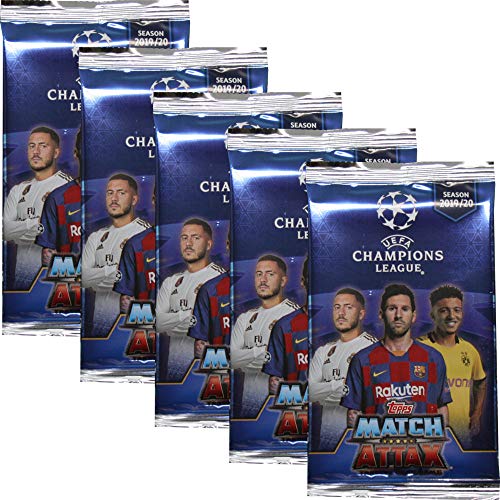 Preisvergleich Produktbild Topps Champions League 2019 / 20 - Trading Cards - 5 Booster - Deutsch