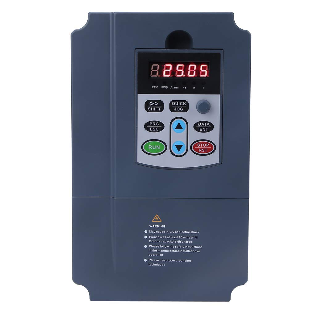 Inversor de Frecuencia Variable de 1,5 KW, Arranque Suave, Ahorro de Energía y Funciones para Motores, Bombas y Máquinas CNC con Nueve Protecciones, Aplicación para Obras de