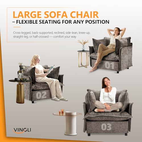Sillón Plegable Chenille Taupe miniatura 4