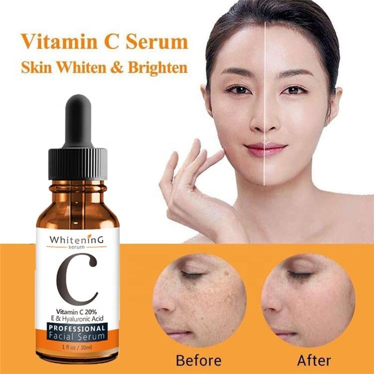 Vitamin C Serum for Face with Hyaluronic Acid & Vitamin E – Brightening, Hydrating & Moisturizing Facial Serum for Radiant, Even-Looking Skin – Lightweight, Non-sticky,1 Fl. Oz - Image 6