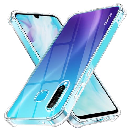 Pnakqil Cover Compatibile con Huawei P30 Lite,Custodia per Telefono in Silicone Antiurto Trasparente,Morbida in Silicone TPU Anti-Graffio Chiaro Protettiva Case per Huawei P30 Lite 6.1'