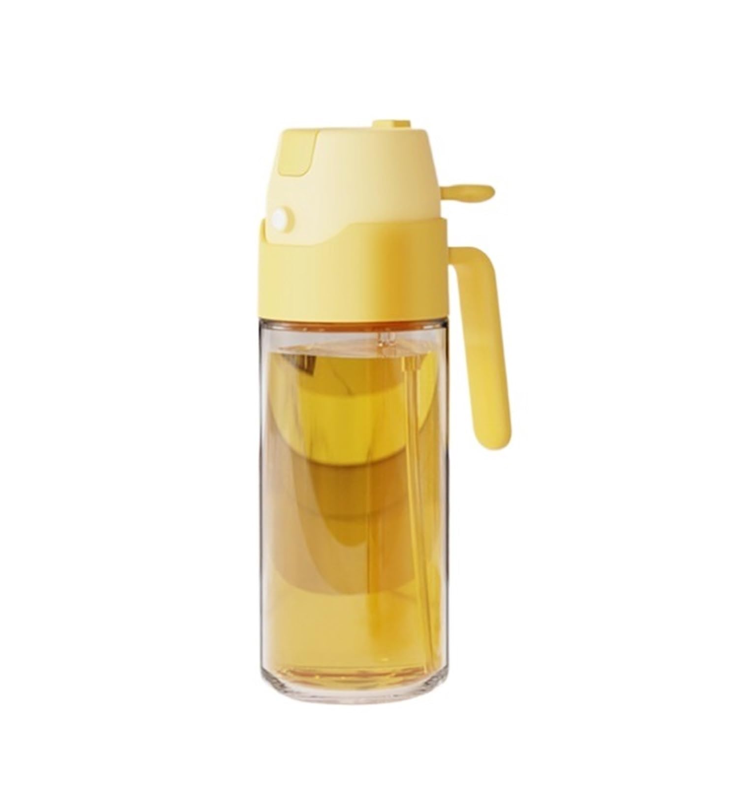 VHdryEDT Frying Oil Dispenser Liquids Olive Oil Dispenser Bottle, 2 In 1 Sprayer For Cooking Air Fryer Salad BBQ Countertop Bbq(Yellow,580ml)