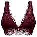 Produktbild YIANNA Sexy Damen Spitze BH Ungefüttert Seamless Unterwäsche ohne bügel Bralette Bustier,UK-YA8336-Red-M