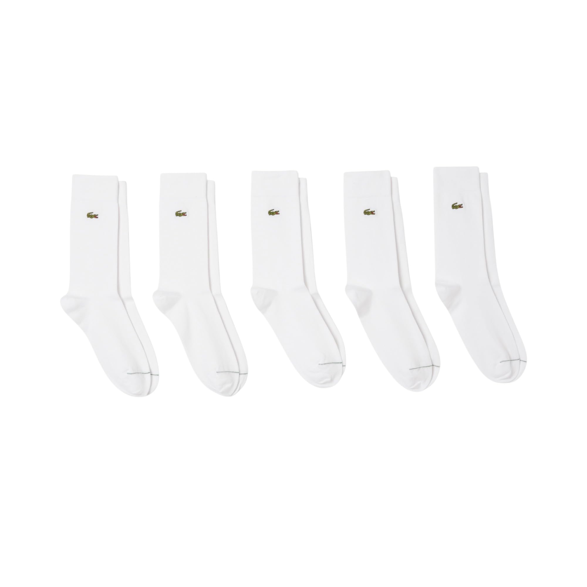 

                                                    Lacoste Unisex 5-Pack Cotton Socks, 35-38, White