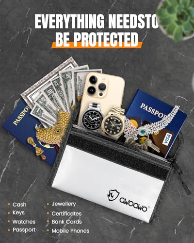 Bolsa antifuego para dinero y documentos ignífuga 20x13 cm pack de 2 6