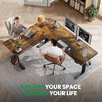 SIAGO L-Shaped Standing Desk - 63 x 55 Inch Adjustable Corner Standing Desk with Charging Station - L Shape Sit Stand Table with Memory Controller, Splice Board for Home Office - Image 2