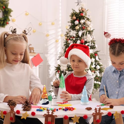 Yalumo 26 Pack Foam Cones for Crafts, 5 Size White Polystyrene Foam Tree Cones 8, 6, 4.3, 3, 2.4 Inch Tall for DIY Art Projects, Christmas Trees, Gnomes, Holiday Decorations, Wedding, Crafts Supplies