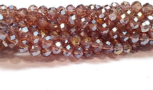 Czech Crystal Glass Beads, CZ Bohemian Faceted Rondelle Glass Beads, 4/6/8/10 mm, Choice of Colours (Red, 4x3 mm)