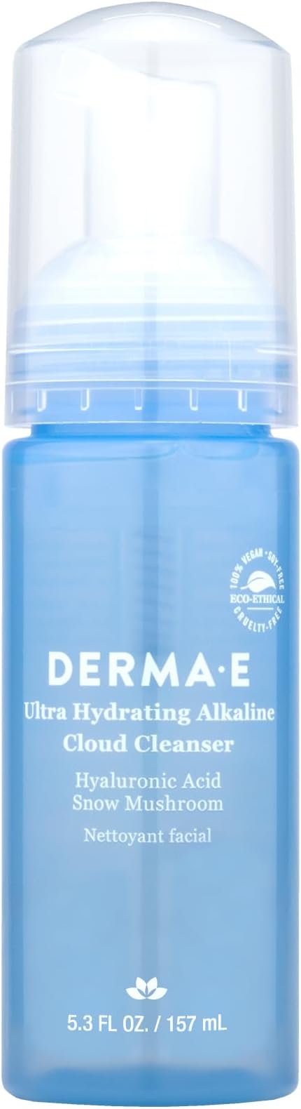 Ultra Hydrating Alkaline Cloud Cleanser – Gentle Foaming Face Wash with Hyaluronic Acid – Vegan Daily Facial Cleansing, 5.3 Oz