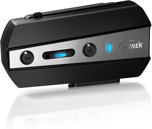 JX01 - Auriculares Bluetooth para motocicleta con V5.4, 8 vías para casco de motocicleta con altavoces de 1.575 pulgadas, audio aptX, control de