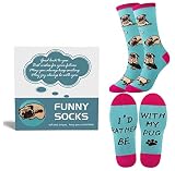 Belloxis Mops Socken Damen 39-42 Mops Geschenke, Wenn Du Das Lesen Kannst Socken