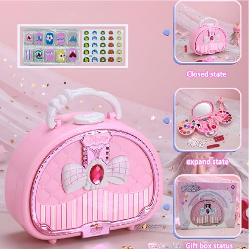 Image of Kidology Kids Makeup Kit for Girl, Unicorn Toys for Girl Real Washable Makeup Girls Princess Play Make Up Toys, Makeup Set for Age 3+ Year Old Christmas & Birthday Gift (Dream Beauty Makeup Box)
