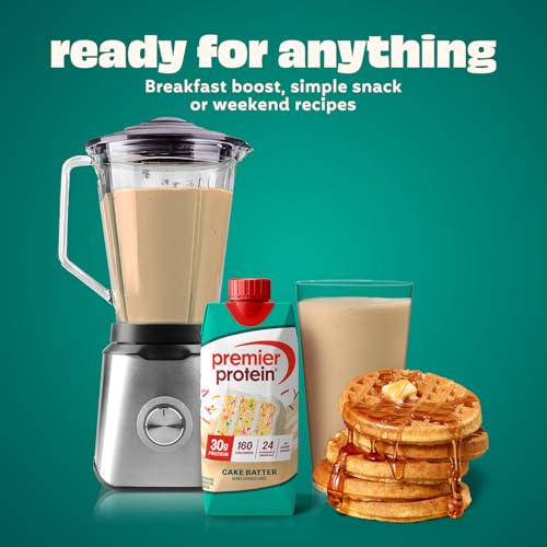 Image of Premier Protein Shake, Cake Batter, 30g Protein, No Added Sugar, 24 Vitamins & Minerals to Support Immune Health, 11 fl oz, 4 Pack