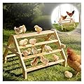 Matutinus 17" Extra Long Chicken Perch, 3-in-1 Chicken Roosting Bars with Swing, Natural Pine Wood Chicken Roost, Chicken Coop Accessory for Hens, Chicks, Parrots & Other Birds