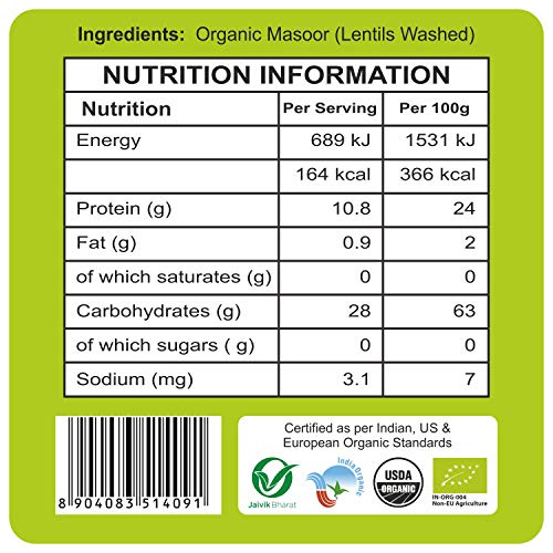 Image of 24 Mantra Organic Masoor Malka Dal, 500g