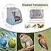 Bird Backpack Carrier Cage for Small to Medium Size, Portable Bird Travel Carrier with Standing Perches and Metal Tray, Vented Carry Transport Bag for Parakeet, Budgie, Conure, Cockatiel, Parrot
