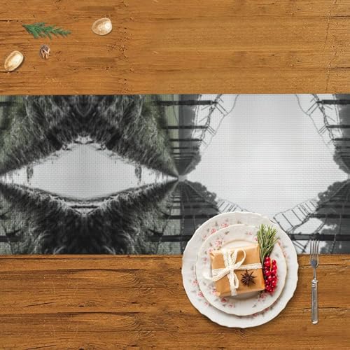 Chemin de table imprimé clôture militaire rectangulaire pour nappe de table basse
