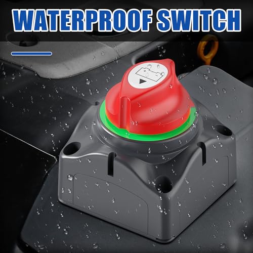 image for Joinfworld Battery Disconnect Switch 12V-48V Waterproof Marine Battery