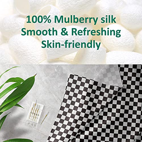 100% Mulberry Silk Scarf for Women with Gift Packed Small Square 55cm3