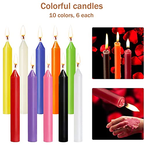 MAISITOO Candele 60 Colori Assortiti Spell Candele...