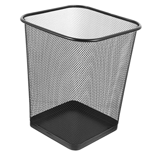 HOUDERCO Metallgitter Papierkorb Schwarz
