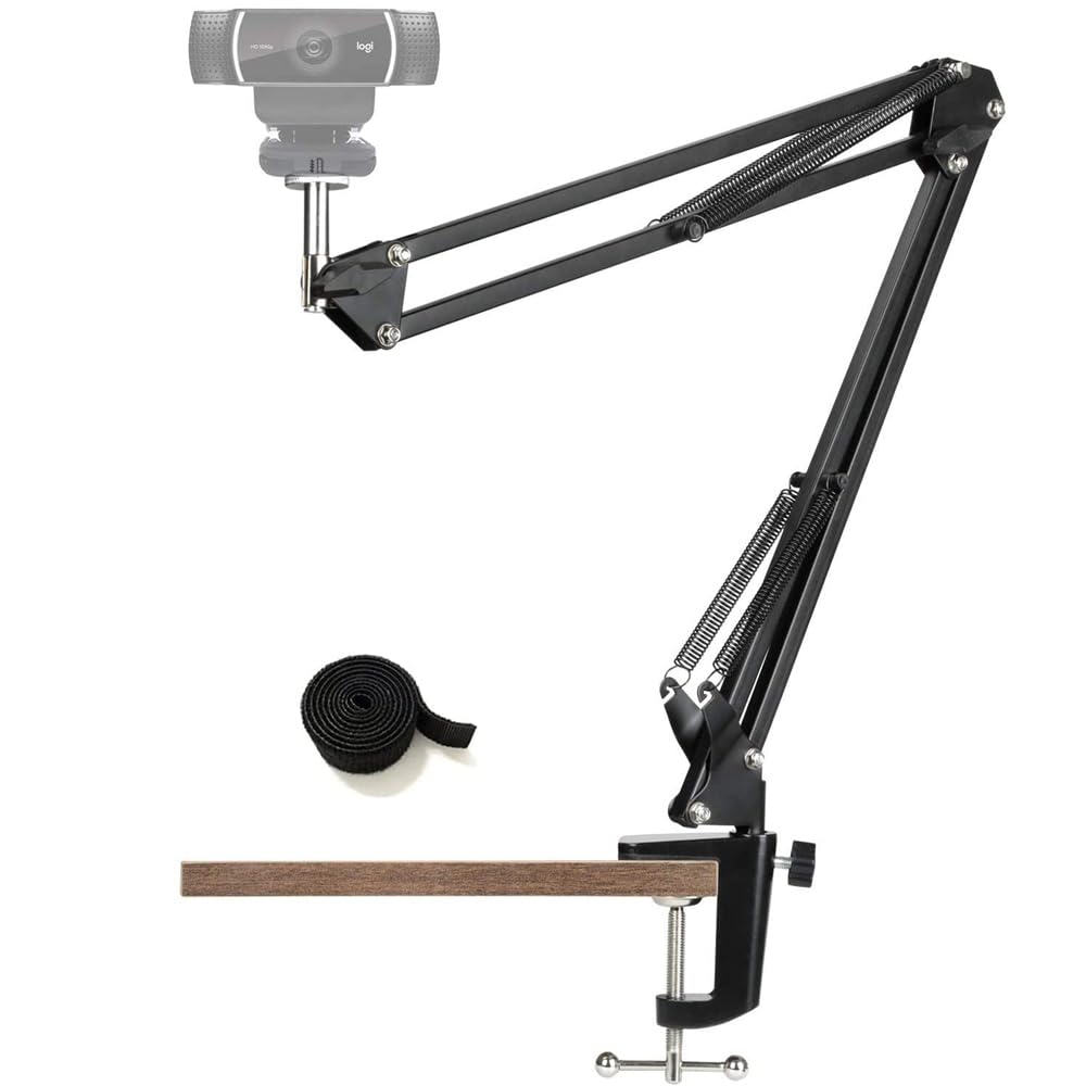 Supporto per webcam da scrivania per fotocamera Logitech Webcam C922 C930e C930 C920 C615 ecc. Filettatura 1/4"