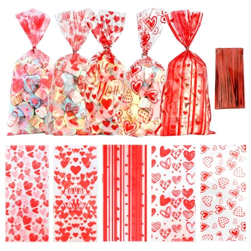 Valentine Treat Bags, 100 Pcs Valentines...