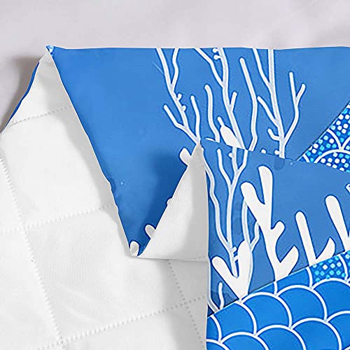 Couvre-lit matelassé réversible ocean 150x200 cm en microfibre douce Chickw1 - 5