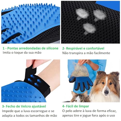 Kit Lava Pet Escova Banho Cachorro Gato Dispenser + Luva (Rosa)