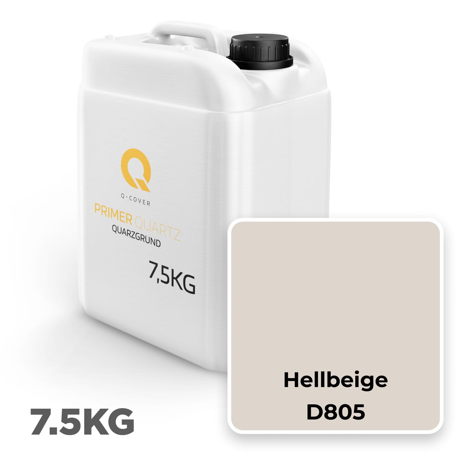 Quarzgrund für Dekorativer Putz mit Mica Hellbeige D805 7,5KG | Acrylatdispersion Grundiermittel Innen & Außen für Wände und Decken Grundierung Schutz Mosaikputz ca. 0,3-0,4 KG/m2