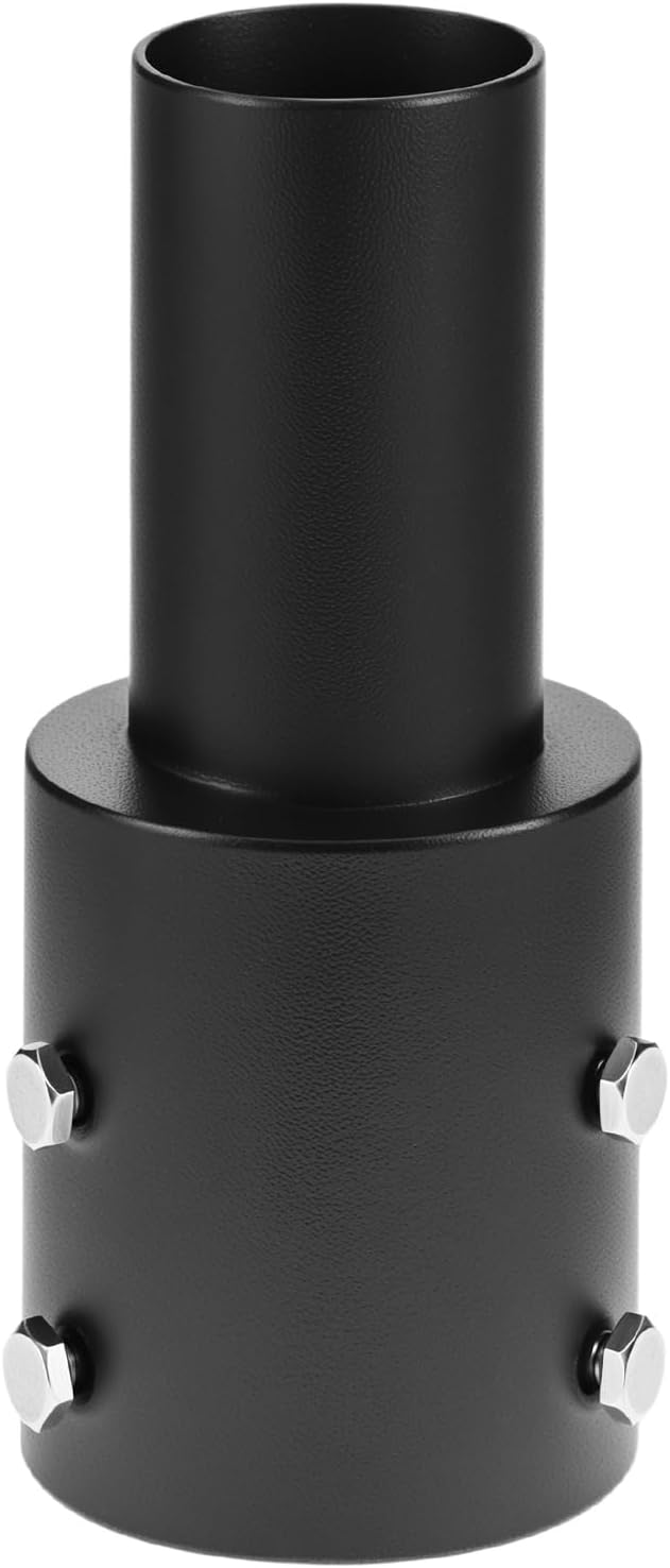 QWORK 3" Round Pole Slip Fitter Adapter, 2-3/8" Round Tenon Mount Bracket for LED Parking Lot Light Street Light Flood Light Shoebox Outdoor Lighting Fixture Steel Construction