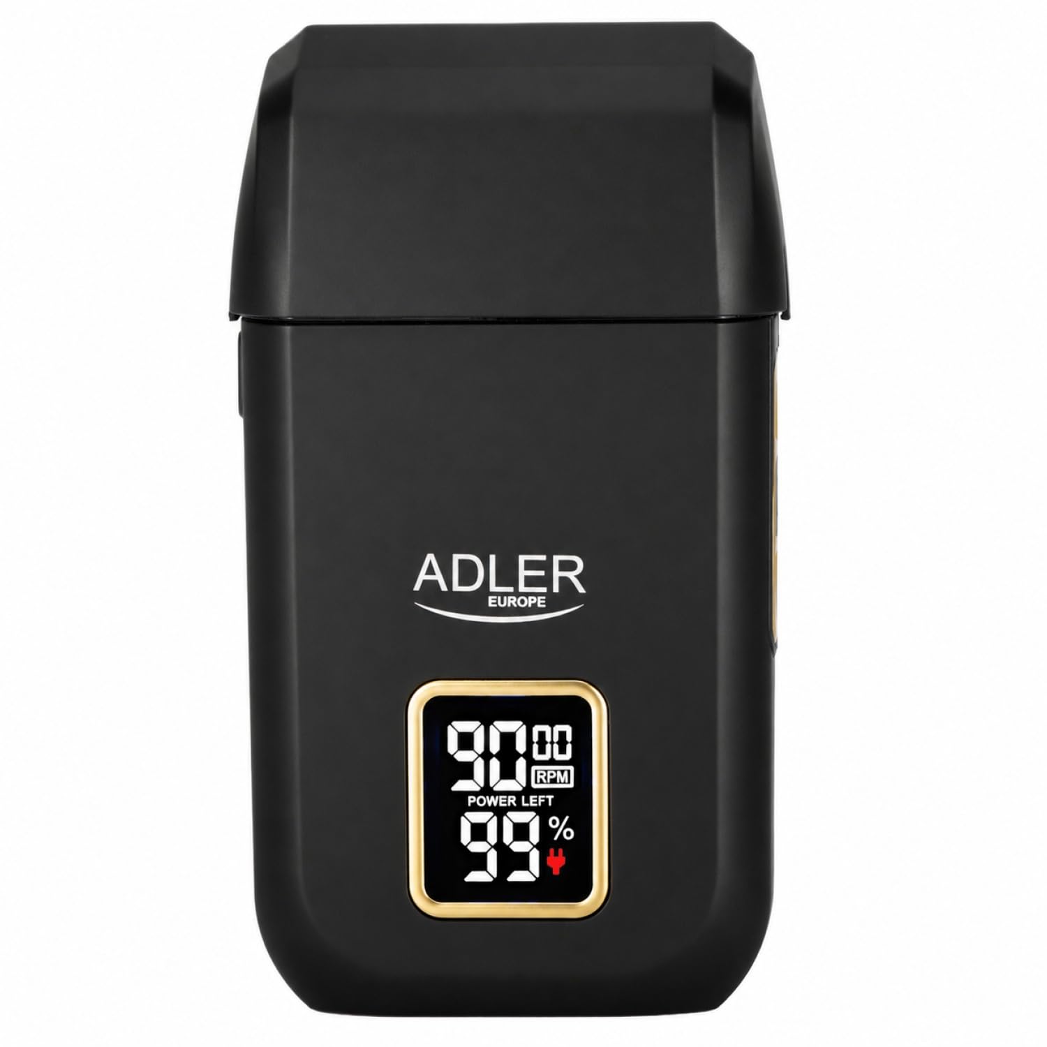ADLER EUROPE AD 2947 profesjonalna golarka foliowa z podwójną głowicą golącą, folia tytanowa, 3 prędkości 7500-8500 obr./min, wyświetlacz LCD, USB-C, akumulator litowo-jonowy 1400 mAh