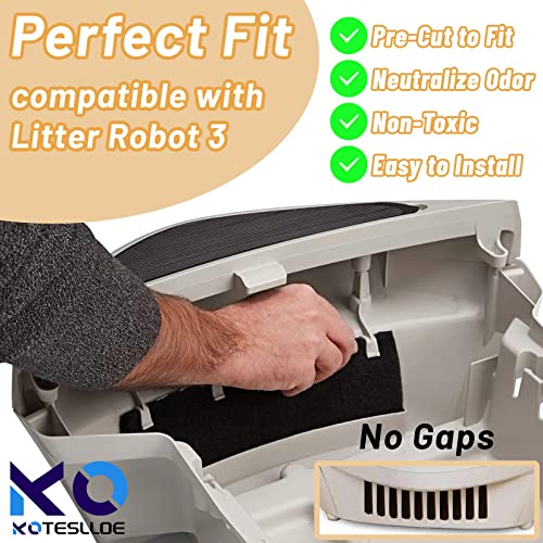 Carbon Filters For Litter Box Automated, 6 Pack Replacement Filters 9"×3" Thickened Type, Activated Carbon Filters Absorb Odor & Dust Control Moisture #TOP2