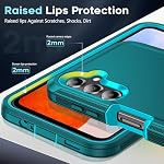 LeYi for Samsung Galaxy-A14-5G-Phone Case: Heavy Duty Rugged 3 Layer, Teal - Image 3