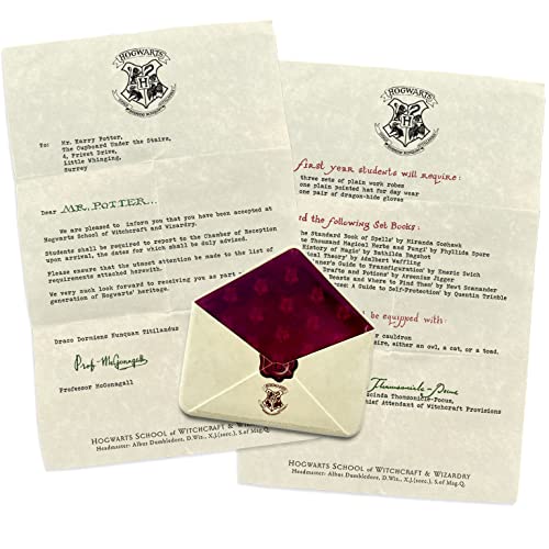 Harry Potter Hogwarts Acceptance Letter 3.5 x 3.5 Resin Envelope Keepsake