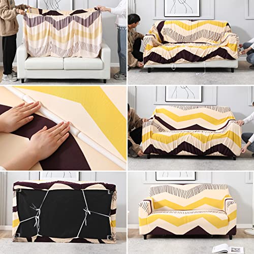 Image of HOKIPO Stretchable Elastic Cover for Sofa 3 Seater (AR-4095-D17)
