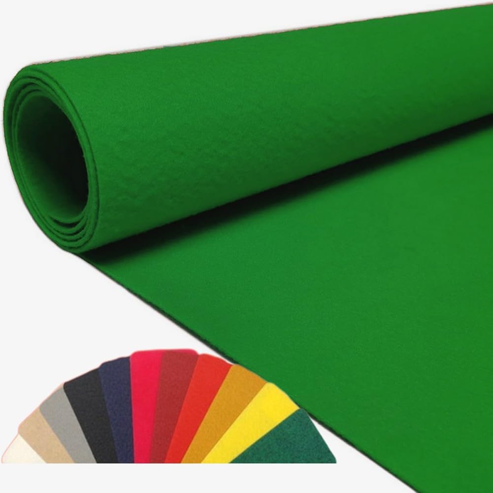 MadeInNature - Alfombra de moqueta multiusos para eventos: exposición, aniversario, gala - Ignífuga - Alfombra reutilizable (Verde 2x5m)