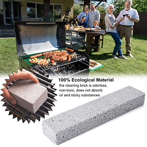 rcraftn Grill Clean Brick, Outdoor Camping Grill Brick, Clean Up Grill Oil, Grill Net Dirt, Just Gently Brush, 15×3.5×2.5CM, 2PCS upgrade